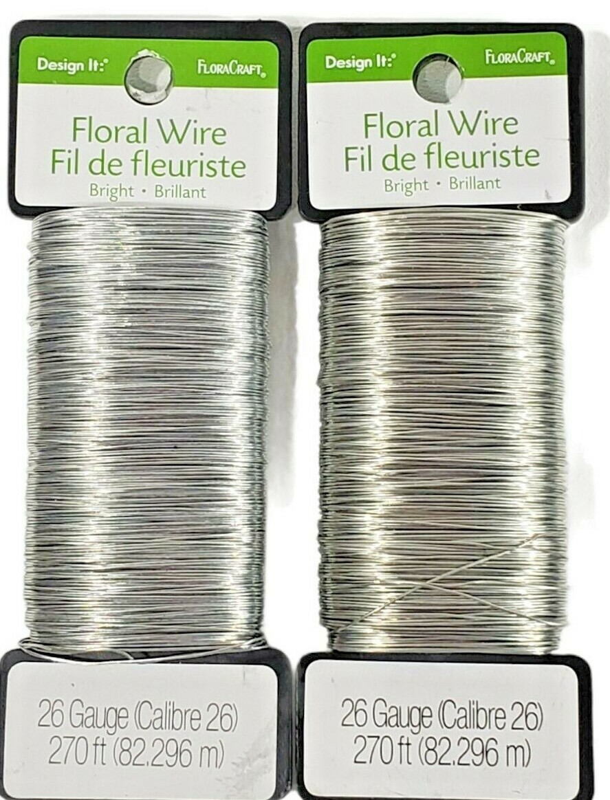 Floral Wire 26 Gauge 270' Silver 046501045263 Lot of 2 | eBay