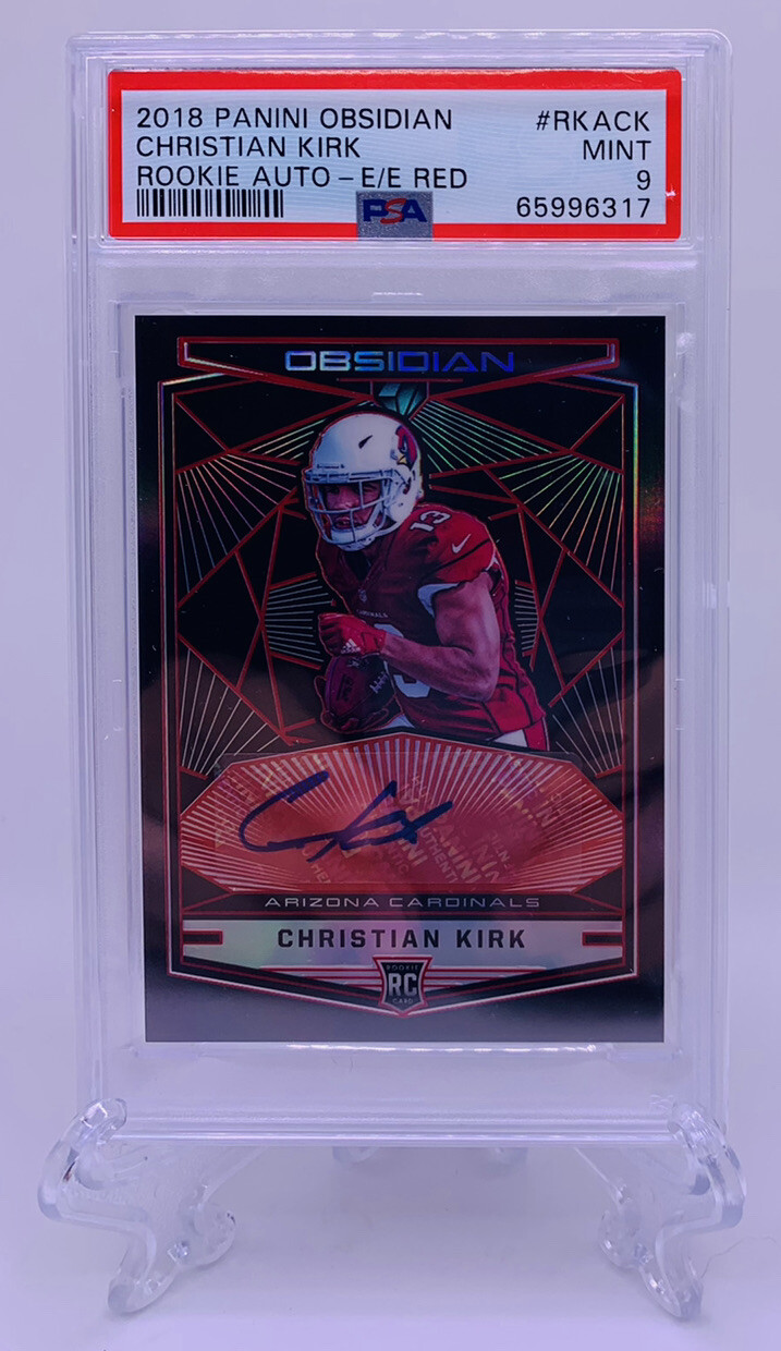 Christian Kirk Panini Obsidian Rookie Autographs #RKACK Red Electric Etch