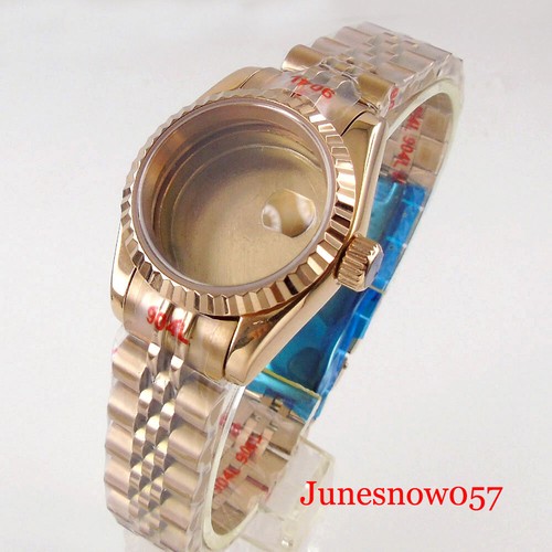 Estuche de reloj para dama 26 mm ajuste movimiento NH05 HN06 pulsera jubileo zafiro espalda sólida - Imagen 22 de 39
