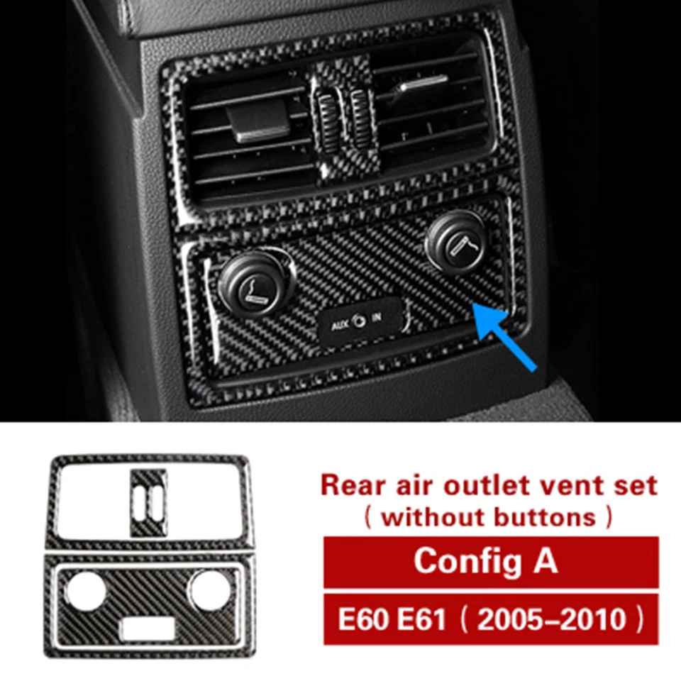 Аксессуары для отделки рамы задней вентиляционной решетки выпускного отверстия для BMW 5 серии E60 E61 04-10 - Изображение 3 из 4