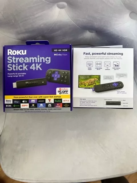 Roku Streaming Stick 4K  Streaming Device 4K/HDR/Dolby Vision