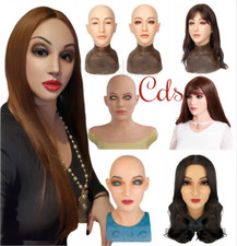 Realistic Silicone Female Face Mask Crossdresser Head Mask For women For Cosplay