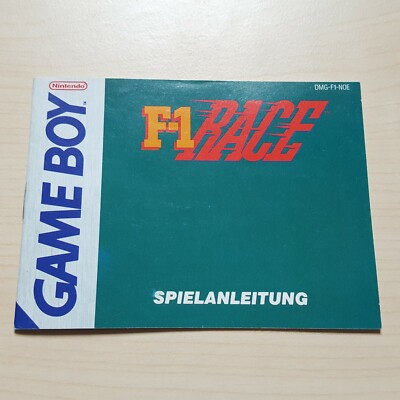 F-1 Race Anleitung Spielanleitung Manual Nintendo GameBoy Classic Seiten lose