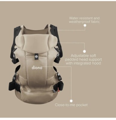 NEW Diono Carus Essentials 3-in-1 Baby Carrying System, Sand (birth to 33 lbs)