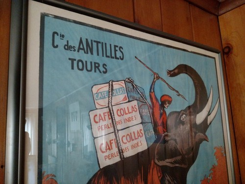 Vintage Café Collas Framed Original Lithograph Print 31" X 47"/ French 1927 - Picture 4 of 7
