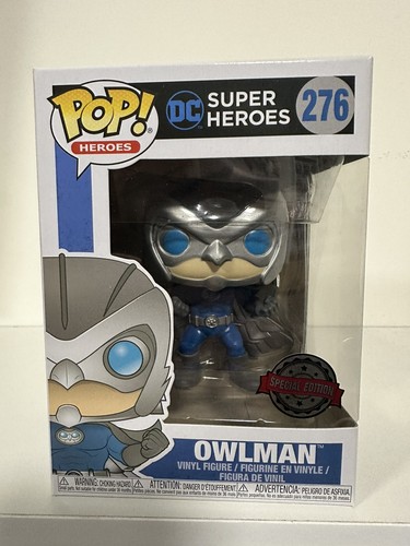 Funko Pop! DC Heroes Owlman Vinyl Figur – 9,5 Cm, Exklusiv Mit Blauen Augen