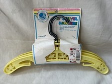 Vintage Set of 4 Yellow Circus Carousel Childrens Plastic Swivel Hangers 12"