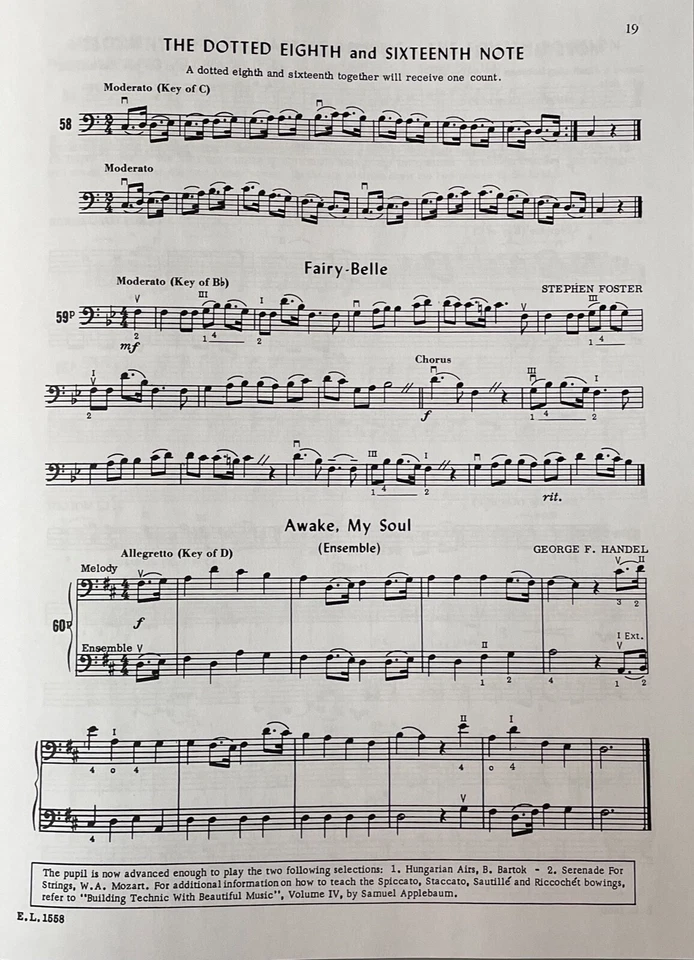 Belwin Course For Strings Series String Builder for Cello Book Three 3 Book - Image 4 of 4