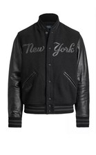 NWT Polo Ralph Lauren NY Yankees MLB Black Ltd. Leather Baseball Jacket Medium M