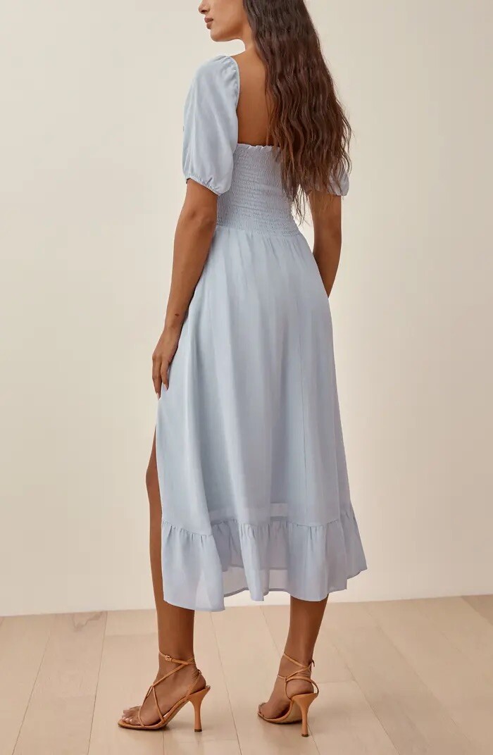 REFORMATION Women's Meadow Midi Dress Mineral Blue Size Small $278 NEW |  eBay