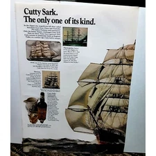 1971 Cutty Sark Whiskey Clipper Era Ship Original Vintage Print Ad