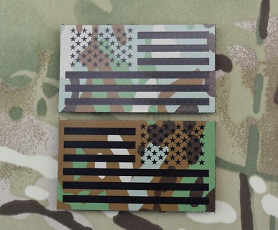 Infrared Printed Multicam IR US Flag Patch Set US Army Special Forces ...