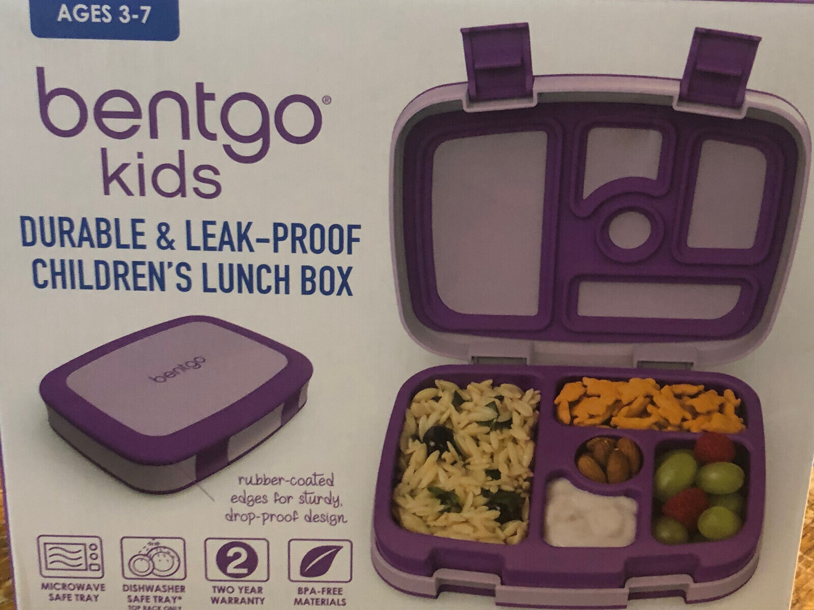 Bentgo Kids Leakproof Children's Lunch Box, Purple