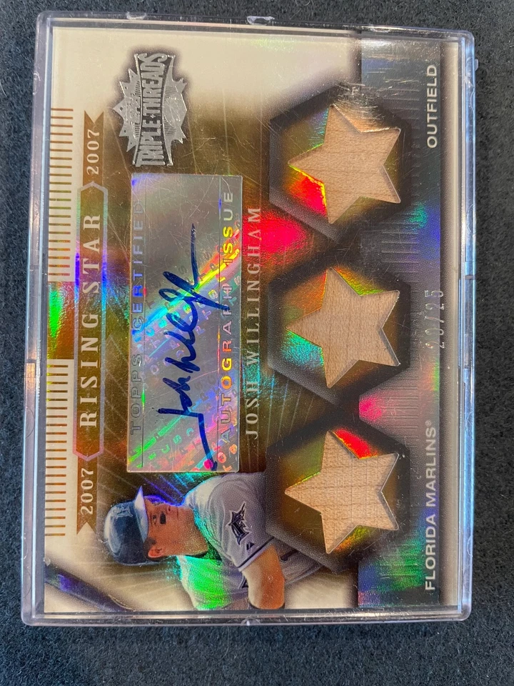Six different Topps “Rising Stars” autograph relic cards from 2006/2007 - Image 3 of 4