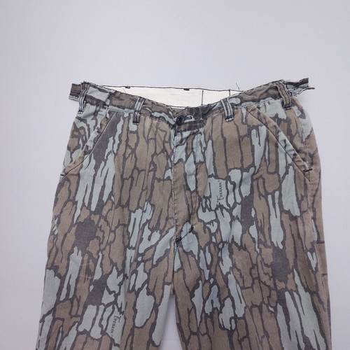 Vintage SafTBak Rebark Camo Pants Mens 30 x 31 Lightweight Hunting Faded USA - Picture 6 of 11