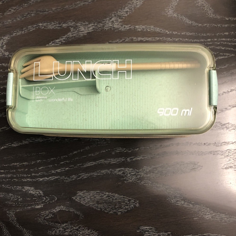 3-Compartment Reusable Bento Lunch Box with Fork and Spoon