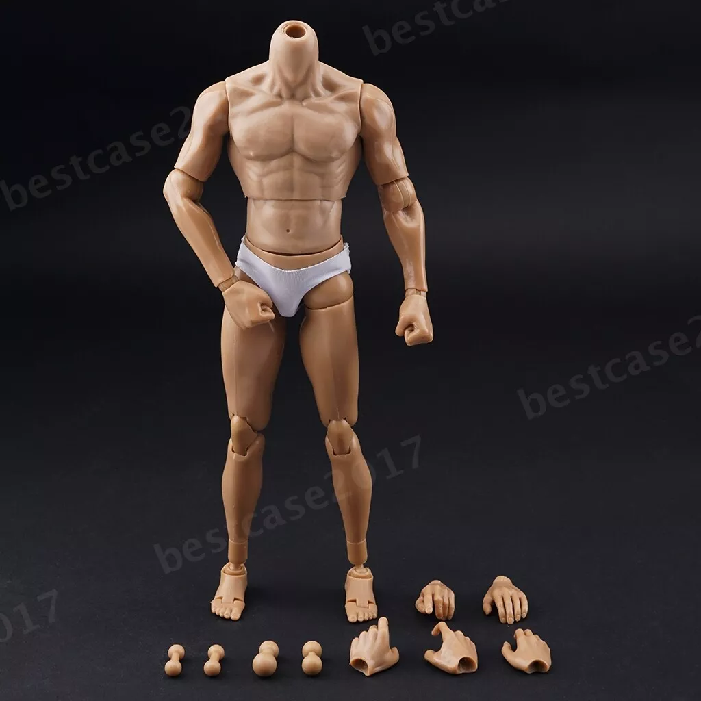 1/6 Scale Muscular Male Action Figure Body For 12 Hot Toy Phicen TBLeague  Head