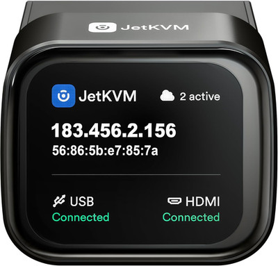 Jetkvm IP KVM PC Remote Control, Jet KVM over IP Ethernet Open-Source with Touch