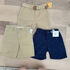 Lot of 3 Boy s Chino Shorts size 5 GAP Hanna Andersson Gymboree NEW