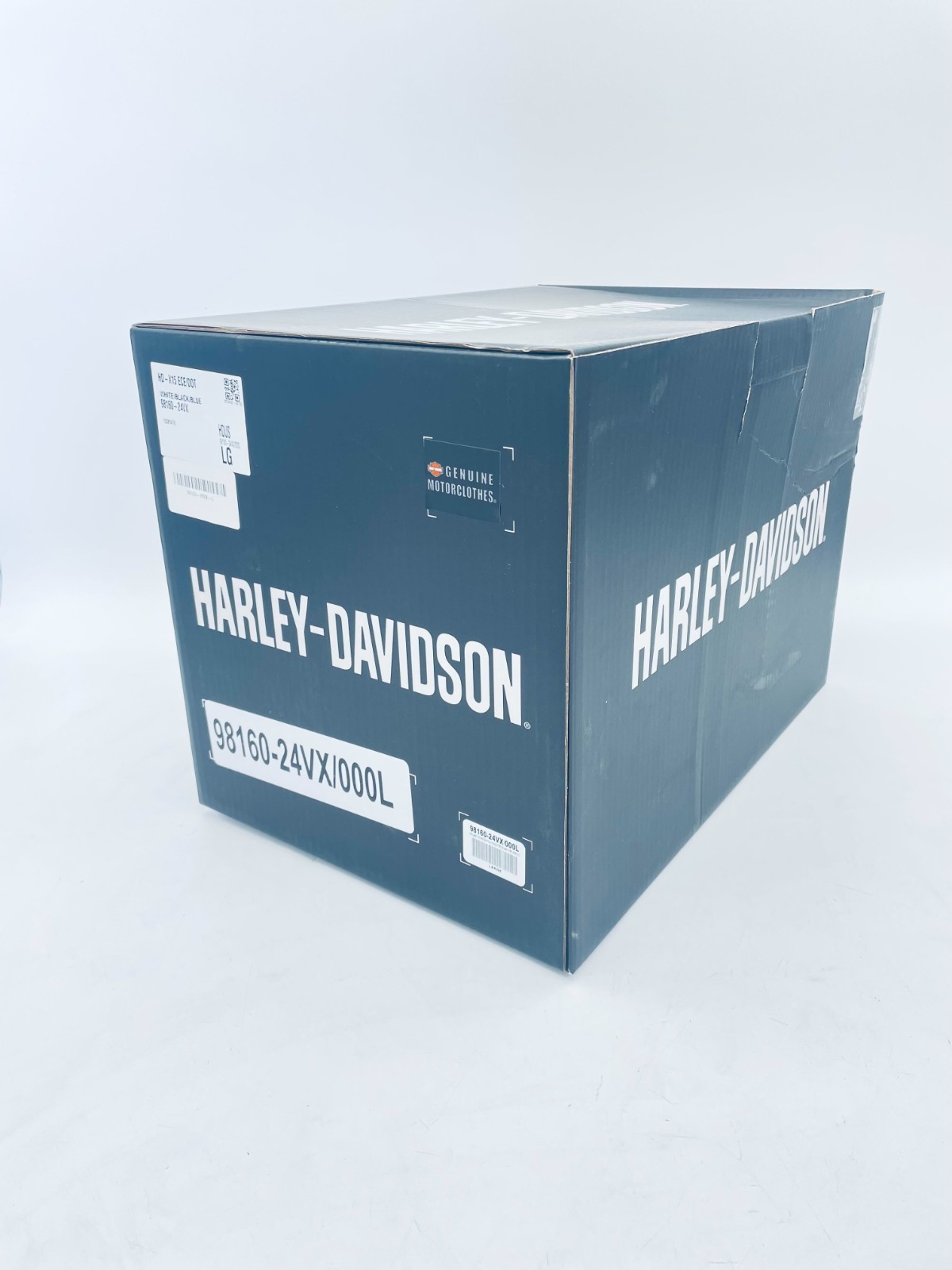 Harley Division X15  Motorcycle Helmet L Cloud Dancer Black Blue DOT New