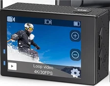 Action Camera 5K 30FPS Waterproof Camera Underwater 131FT with EIS WiFi App