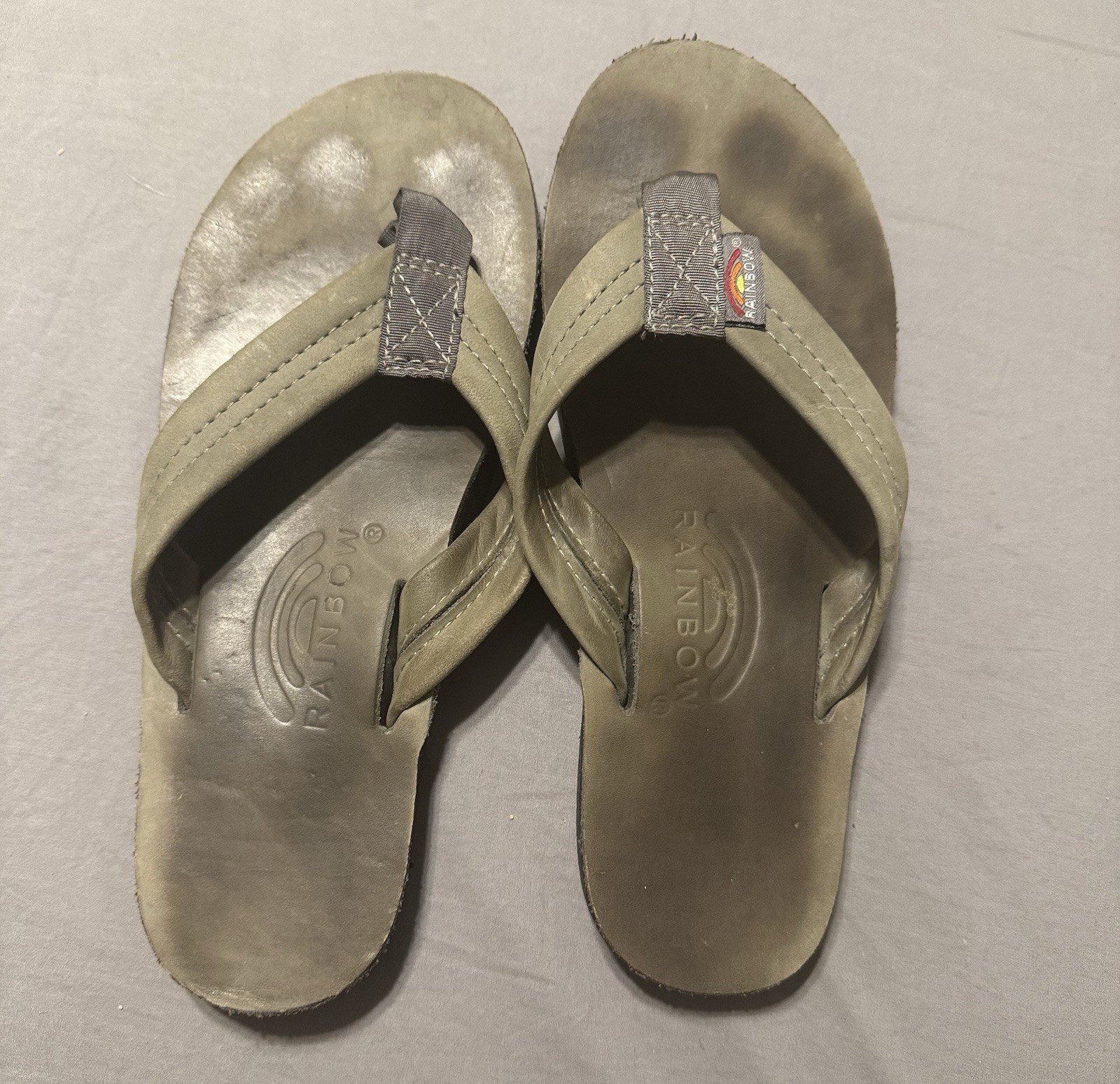 Rainbow Sandals Womens Small Grey Comfortable Lightweight Beach Footwear  