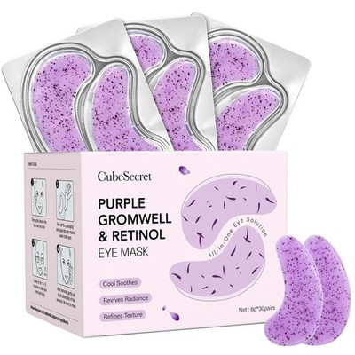 Under Eye Patches with Vitamin C Purple Gromwell Retinol Gel Mask 30 Pairs