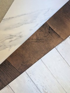 3 large vinyl Photo Backgrounds 120cm Oak/Marble/Weatherboard for products/food