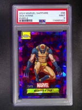 15/15 ≈1/1 2024 Topps Chrome Sapphire Marvel Wolverine #88 Purple PSA 9