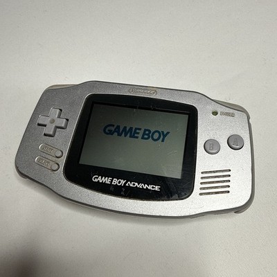 Nintendo Game Boy Advance AGB-001 Silver Handheld Console w/ Games ALL TESTED  