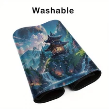 15.7x35.4 inch XXL & Standard Size Large Gaming Desk Mat-Non-Slip Rubber Base &
