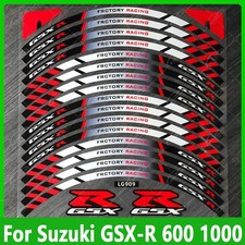 Motorcycle bike wheel decals rim stickers set stripes For Suzuki GSX-R 600 1000