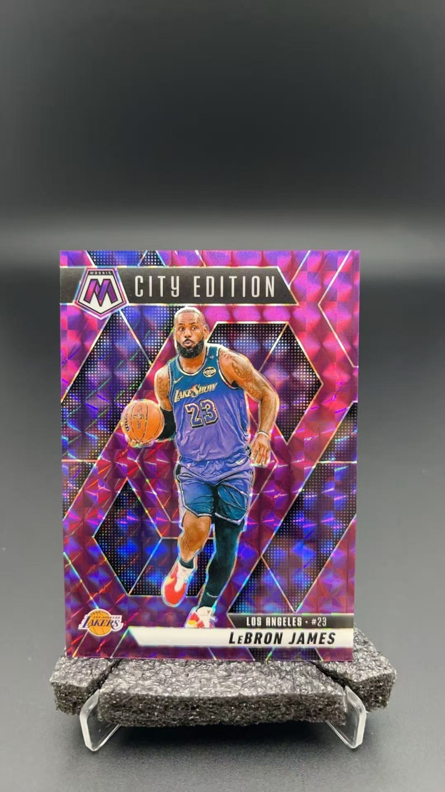 2024-25 Panini Mosaic Lebron James City Edition Purple Prizm /99 Lakers #11881 C