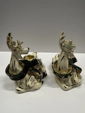 Reindeer Set of 2, Heather Goldminc Blue Sky candle holders 