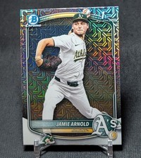 Jamie Arnold 1st Chrome Mojo Refractor Rookie 2025 Bowman Draft BDC-30 Athletics