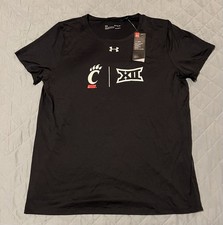      UNDER ARMOUR CINCINNATI BEARCATS BIG 12 TEAM ISSUED WOMENS XL SHIRT