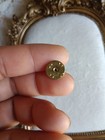 Regd signed Gold Tone Angel Cherub Lapel Pin Small Metal Pinback ballou — photo 3