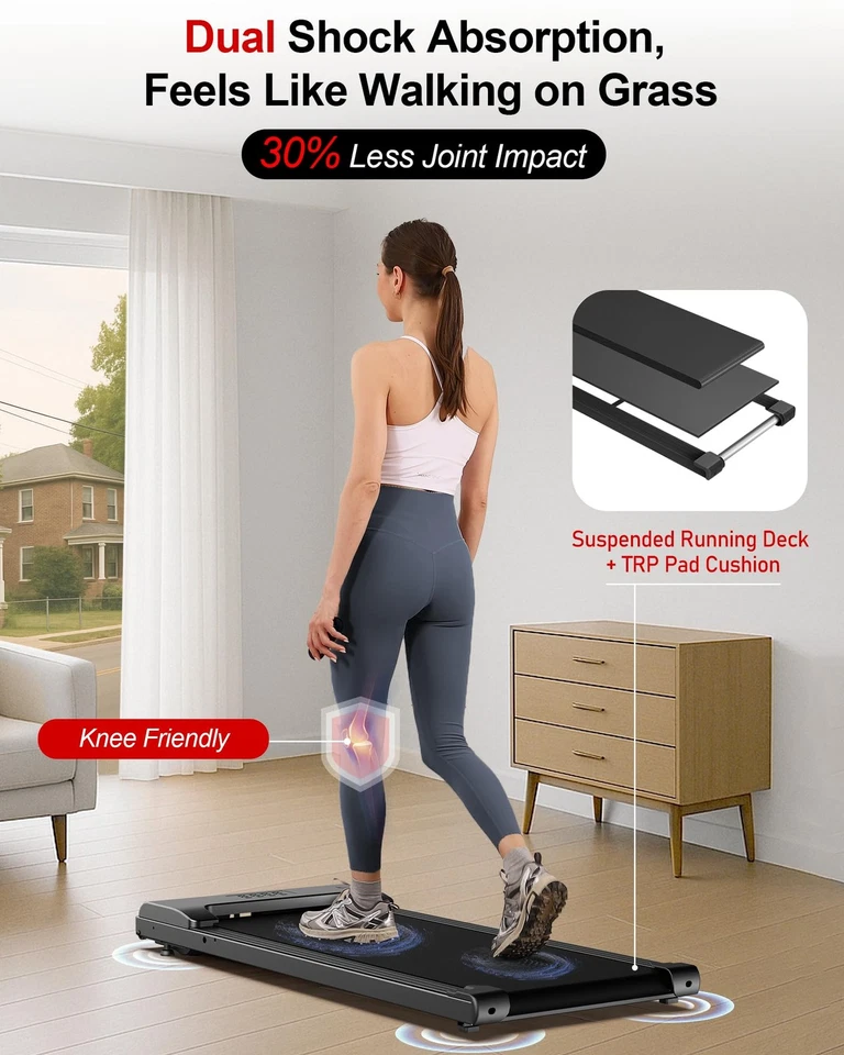 桌下跑步机便携式小型跑步机适用于家庭和办公室... — 第 4/4 张图片