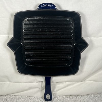 Staub Cast Iron Blue Enameled Cast Iron Skillet #26