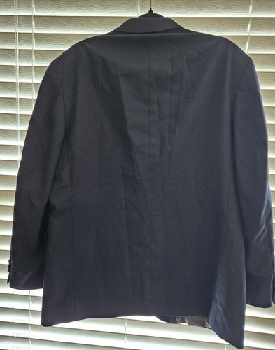 OSCAR DE LA RENTA Mens 42R 100% Wool Navy Blazer Coat Jacket Bronze Buttons VTG - Picture 9 of 11