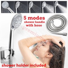 High Pressure Shower Head 5 Settings Handheld Shower Heads Spray With 5 FT Hose