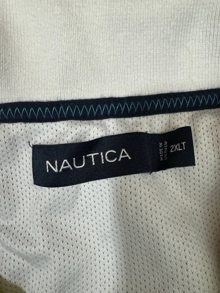 Camisa polo Nautica que absorbe la humedad bloque de color firma para hombre 2XLT grande y alta Foto 3 de 4