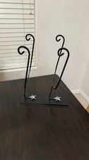 Western Cowboy Hat Rack Wall Hanging Organizer Barn Decor Holds 2 Hats