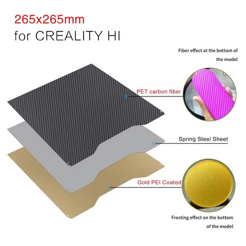 PEI PET PEO PEY Drukarka 3D do Creality Hi Dwustronny druk Płyty budowlane Części - Zdjęcie 19 z 21