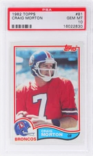 1982 Topps Craig Morton #81 PSA 10