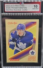 23-24 O-Pee-Chee Fraser Minten Retro Marquee Rookie 🚨🚨🚨 KSA 10 Gem Mint