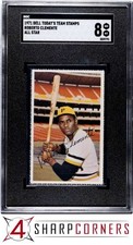 1971 DELL TODAY'S TEAM STAMPS ALL STAR ROBERTO CLEMENTE HOF POP 1 SGC 8