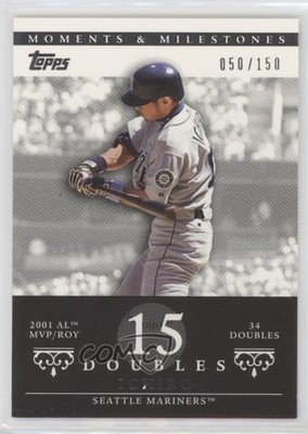 2007 Moments & Milestones Ichiro Suzuki (2001 AL MVP/ROY 34 Doubles) #7 HOF 2r8