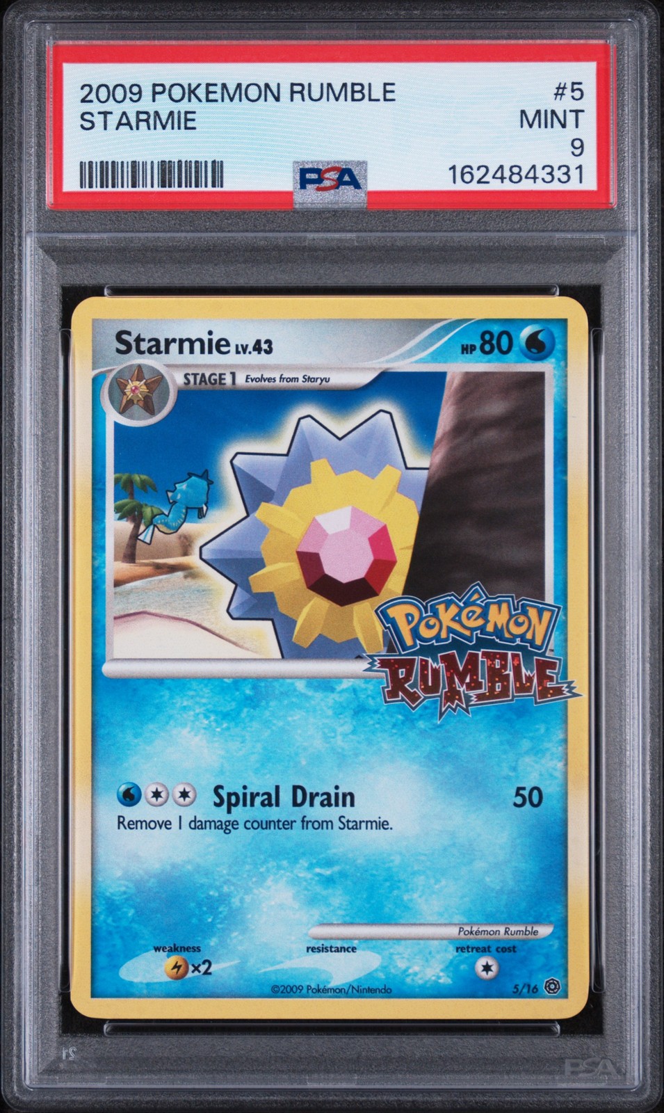 2009 POKEMON RUMBLE #5 STARMIE PSA 9