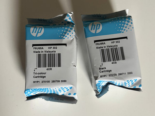 2x Original HP 302 TINTE PATRONEN MHD Juli 2027